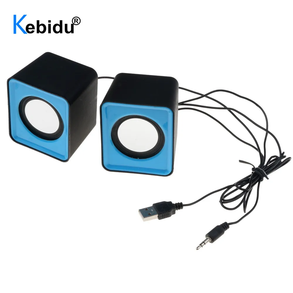 USB проводной мини динамик Kebidu компьютерные колонки бас стерео музыкальный плеер
