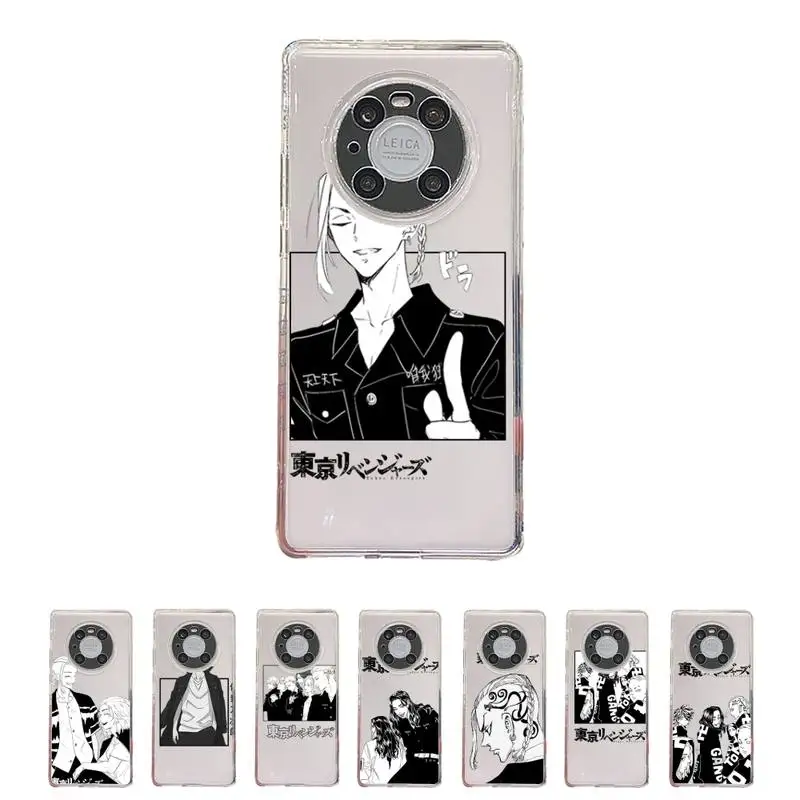 

Tokyo Revengers manjiro sano Phone Case Transparent For Huawei honor V 40 30 20 X note 10 pro lite max s Soft TPU Mobile bags