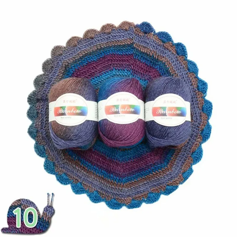 10 6pcs 6 шт. африканская кружевная ткань пряжа diy ленты для рукоделия необычная шерстяная пряжа ручное вязание 50 г/шт - Цвет: 10 6pcs