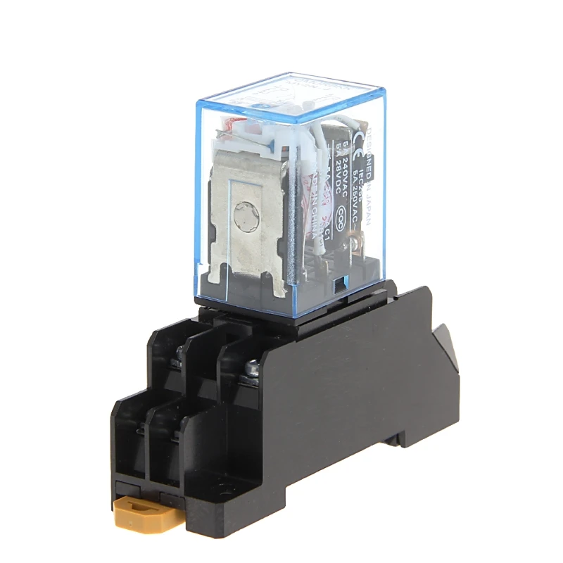 8 Pin PYF08A 220/240 V AC Bobina реле мощности DPDT MY2NJ с базой 35ED | Обустройство дома