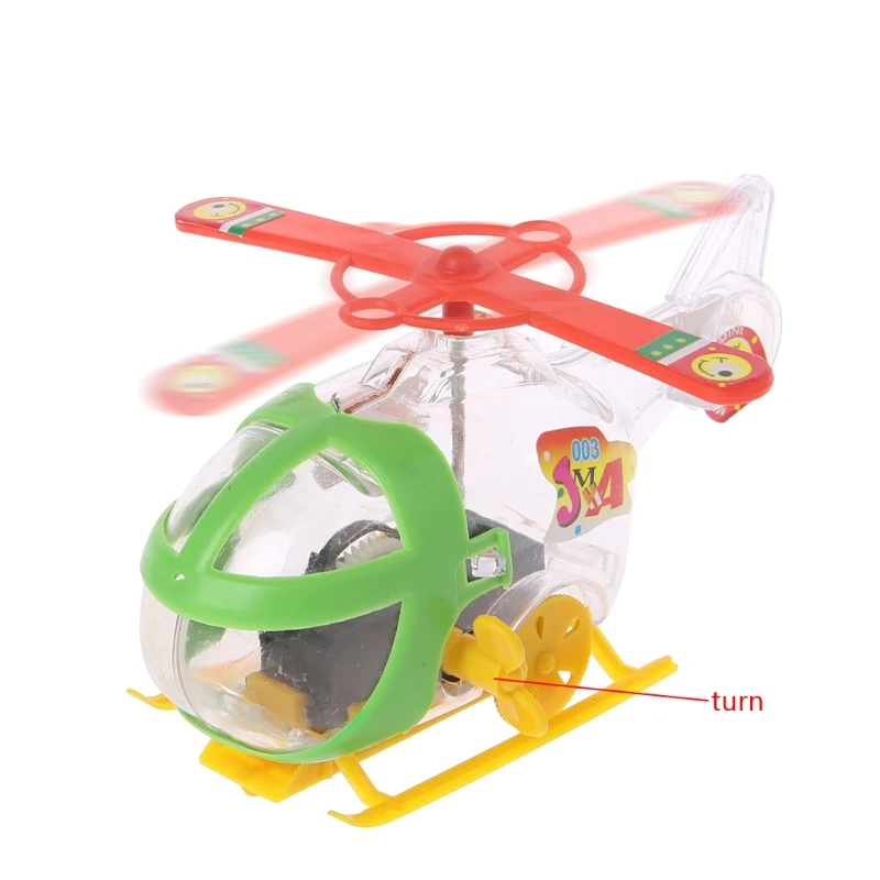 

Mini Helicopter Aircraft Clockwork Winding Drones Kids Toy Birthday Party Gift BX0D
