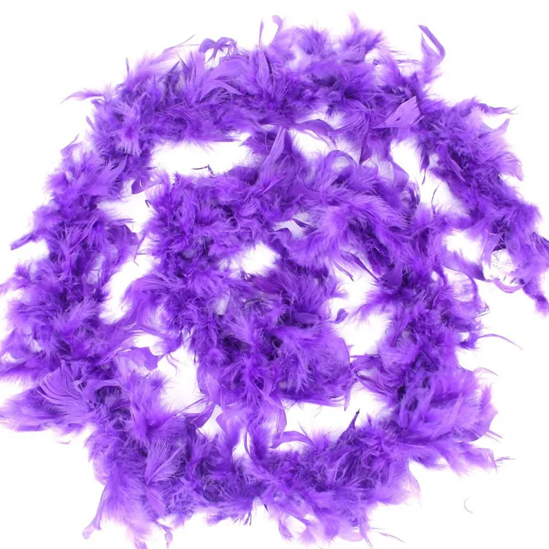 Light purple 2 ярдов/партия, натуральное пушистое перо индейки, boa plumas, вечерние, декоративные, цветные перья для рукоделия, свадьбы, фестиваля - Цвет: Light purple