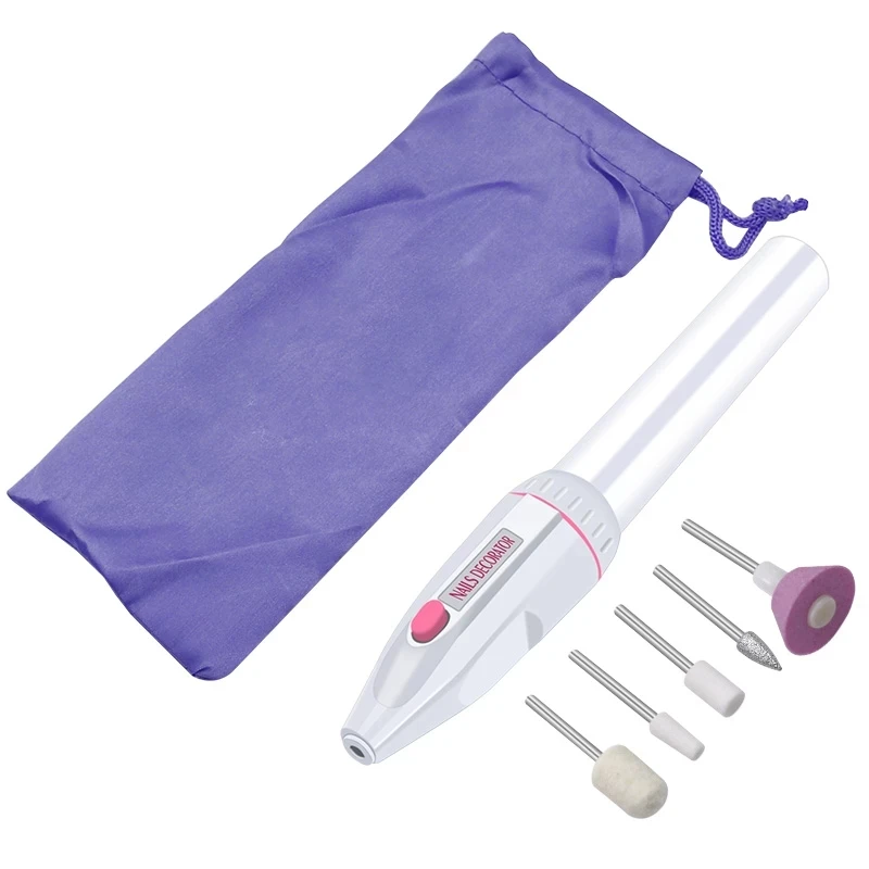 Mini Manicure Electric Grinding Machine Pen Style Battery Exfoliator Dead Skin Calluse Sander Fingernail Toe Orbital Sander Tool