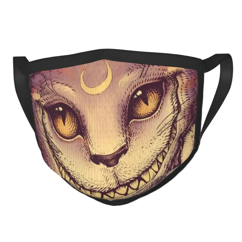 

Funny Cheshire Cat Non-Disposable Mouth Face Mask Adult Unisex Kawaii Animal Pattern Mask Dustproof Protection Respirator Muffle