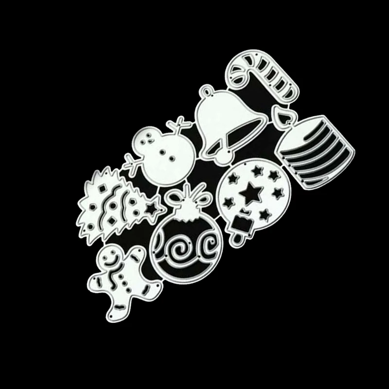 Рождественские металлические Вырубные штампы альбом бумажная карта шаблон