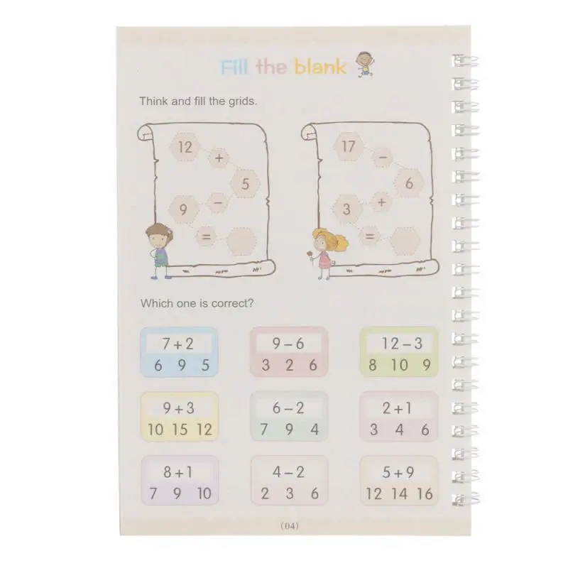 

4 In 1 Set Groove Copybook Calligraphy Math Painting English For Kids Repeat Groove Practice Copybook Children Early Education