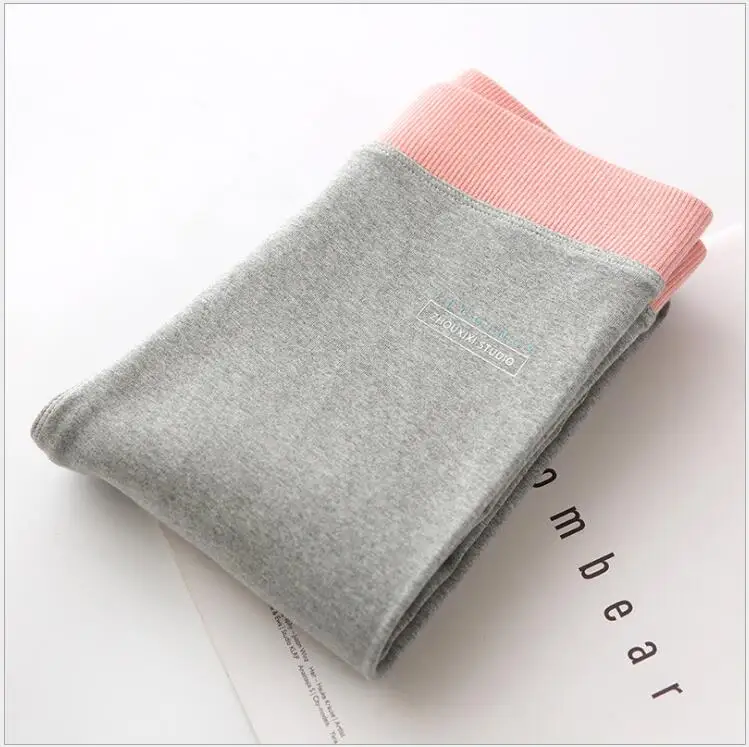 light grey Зимние женские леггинсы из плотного бархата, теплые леггинсы для фитнеса размера плюс 2XL, флисовые леггинсы с высокой эластичностью, Женский Топ Q945 - Цвет: light grey