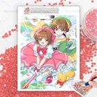 Аниме сделай сам, алмазная живопись, картонная вышивка, Сакура для девочек, алмазная вышивка 5D, мозаика сделай сам, мультяшный Набор для вышивки крестиком, ремесло, Настенная Наклейка