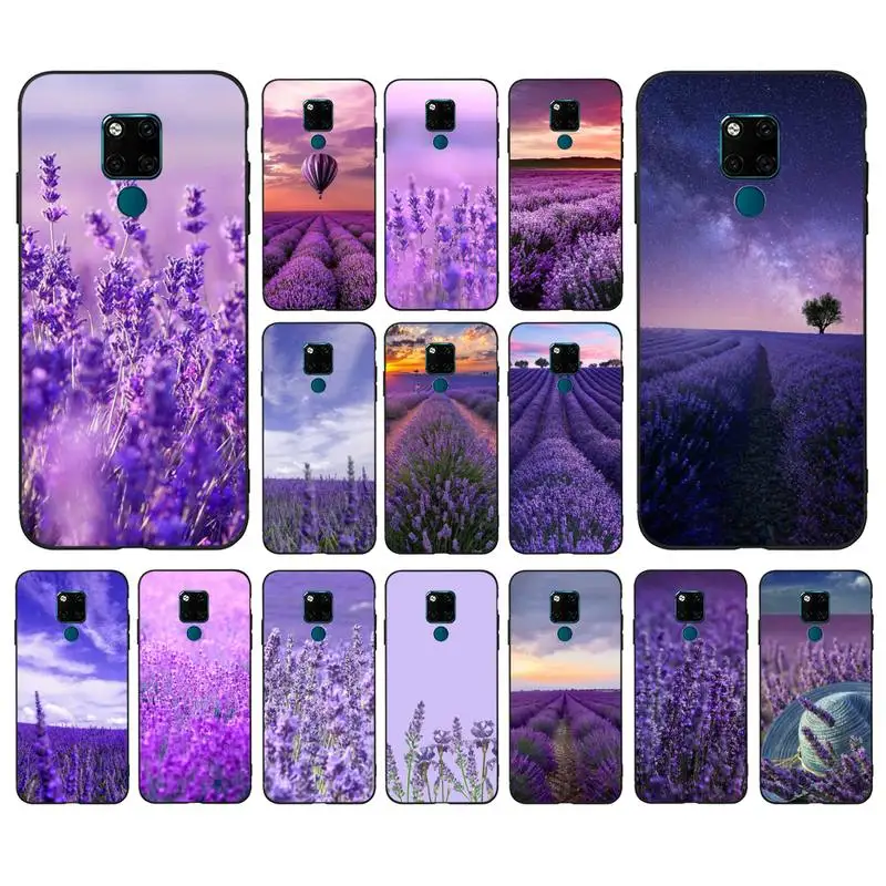 

Yinuoda Simple lavender Purple Flower Phone Case for Huawei Mate 20 10 9 40 30 lite pro X Nova 2 3i 7se