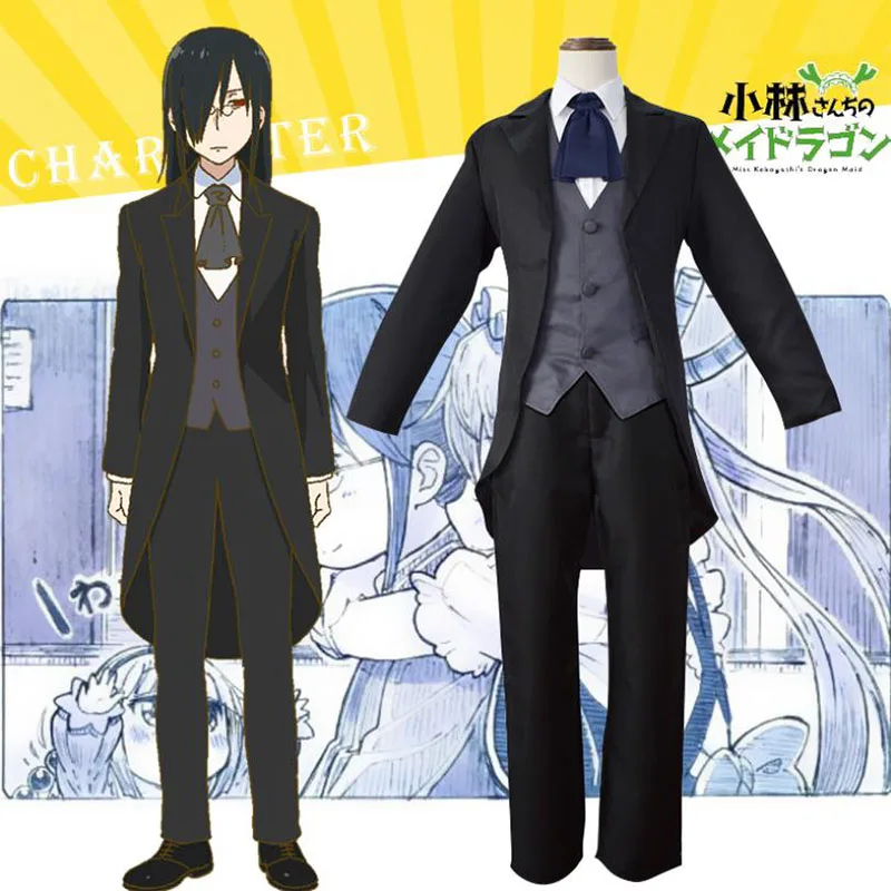 

Miss Kobayashi's Dragon Maid Cosplay Costumes Carnival Halloween Party Outfits Cos Fafnir Role Custom Made Set Unisex Suit