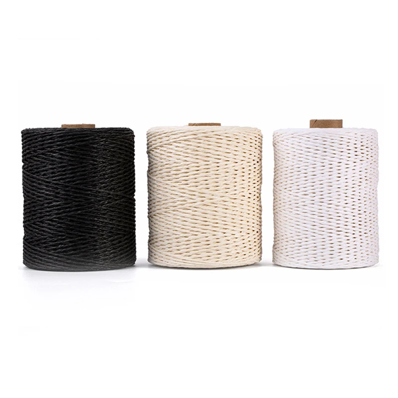 Натуральная солома-рафия нить Экологически чистая бумажная пряжа ручной работы