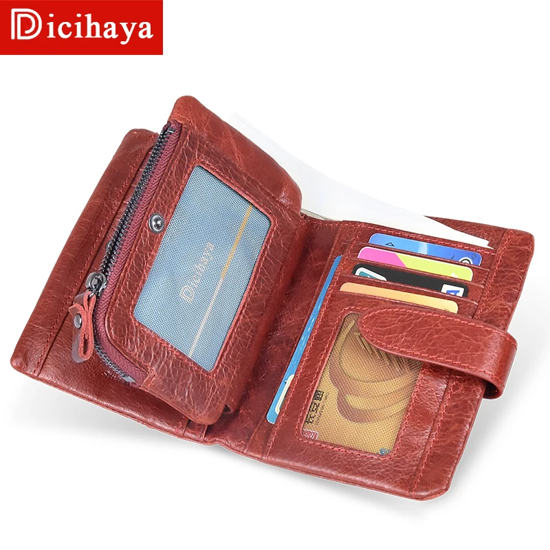 DICIHAYA, новинка, модные женские кошельки, натуральная кожа, на молнии, кошелек с отделением для монет, женский короткий дизайн, кошелек, Ретро стиль, клатч, кошелек