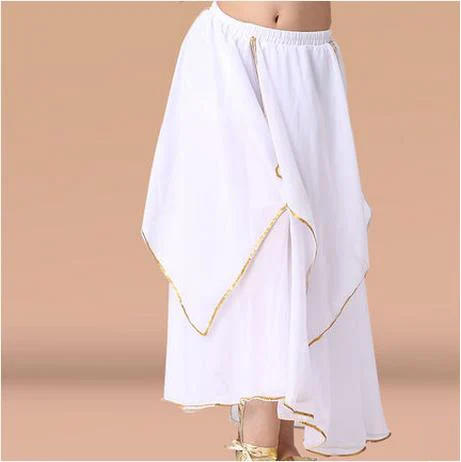 Костюмы для танца живота старший сексуальный шифон золото сторона танец юбка