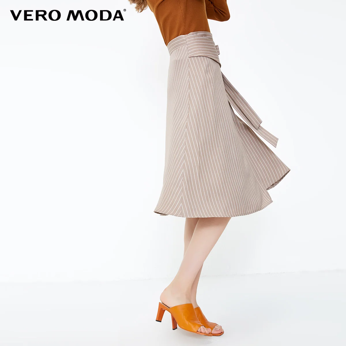 Vero Moda Новые поступления Полосатая юбка со шнуровкой со средней талией | 318316549
