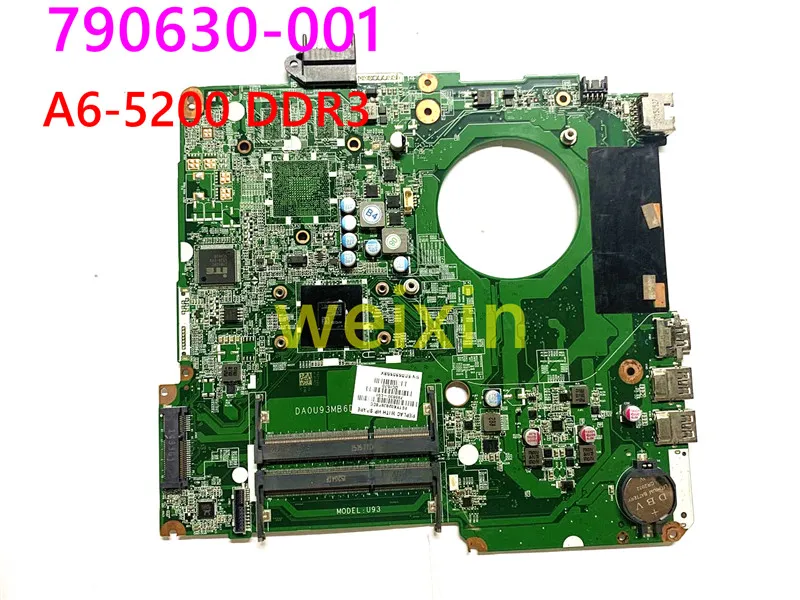Материнская плата ноутбука для HP Pavilion 15-N материнская DA0U93MB6D2 790630-001 Core A6-5200 DDR3 100%
