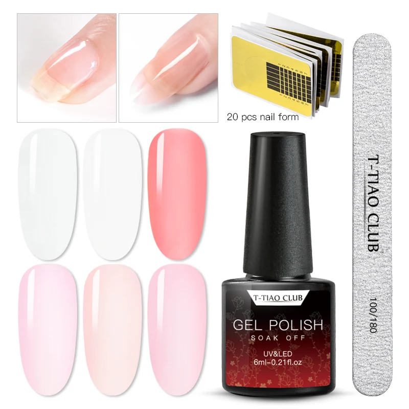 Акриловый поли Быстрый расширение УФ-гель Наборы Кристалл УФ-строитель гель для