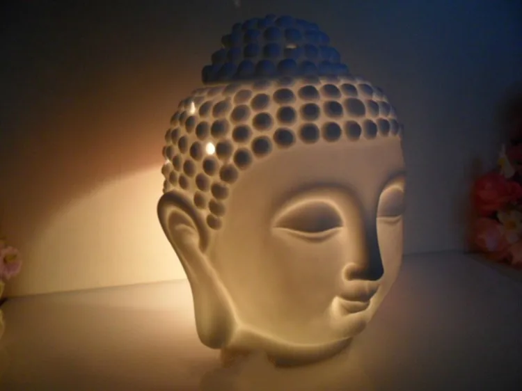 Голова Будды ароматическое масло горелка Керамическая Лампа для ароматерапии