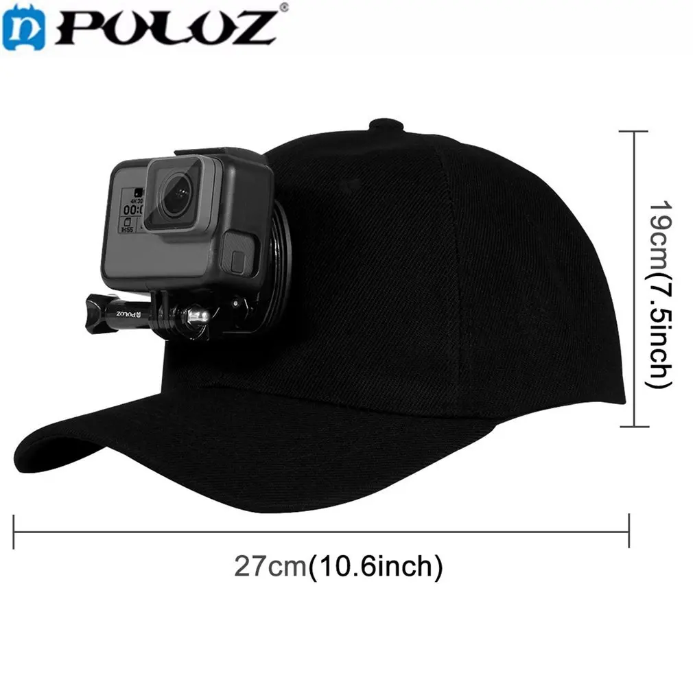 PULUZ для Go Pro Аксессуары бейсболка кепка регулируемая с J Hook Пряжка Крепление Винт