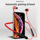 Беспроводные Bluetooth наушники, Спортивная гарнитура с микрофоном для android, iphone, xiaomi, honor