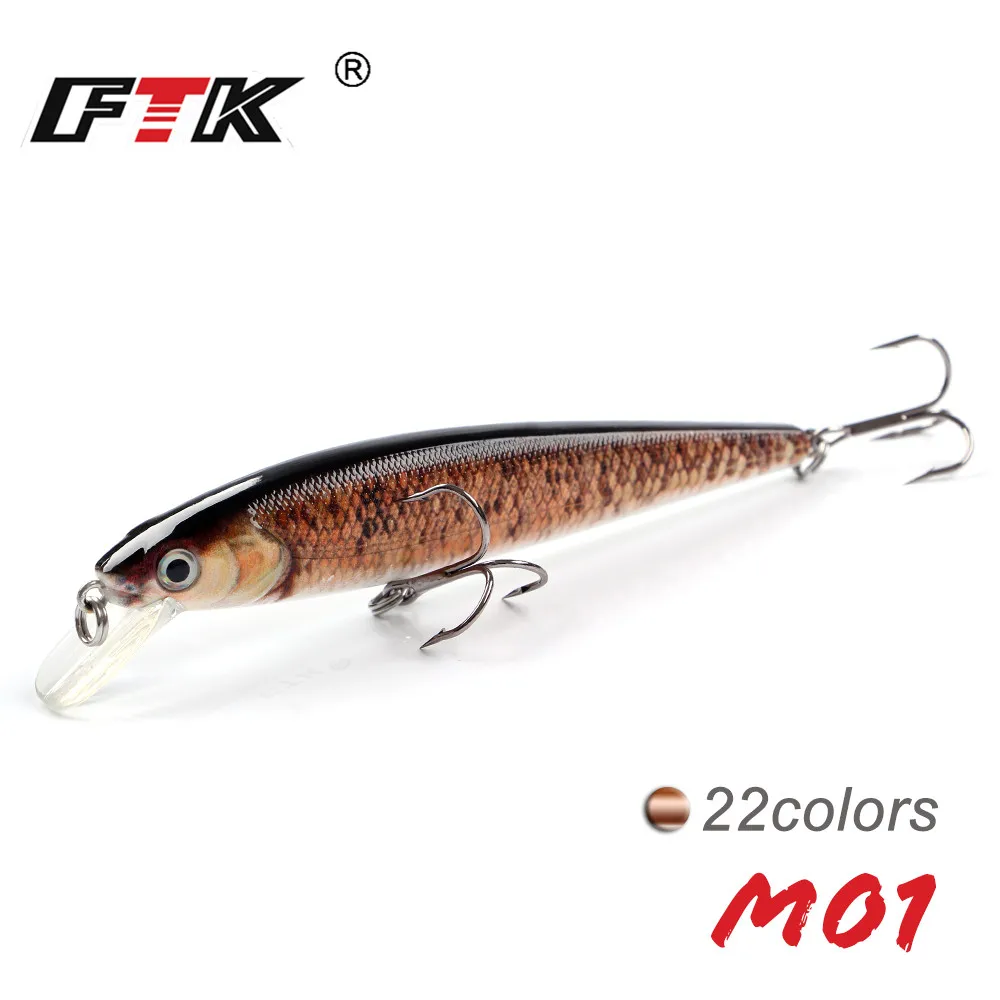 ФТК Minnow оседающая на дно приманка 11 8g 10 см Пластик рыболовные приманки 3D рыбий