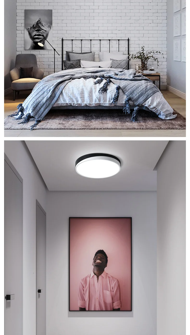 Минимализм ledlamp потолочная светодиодная люстра для спальни lampadario белая/черная современная люстра осветительные приборы