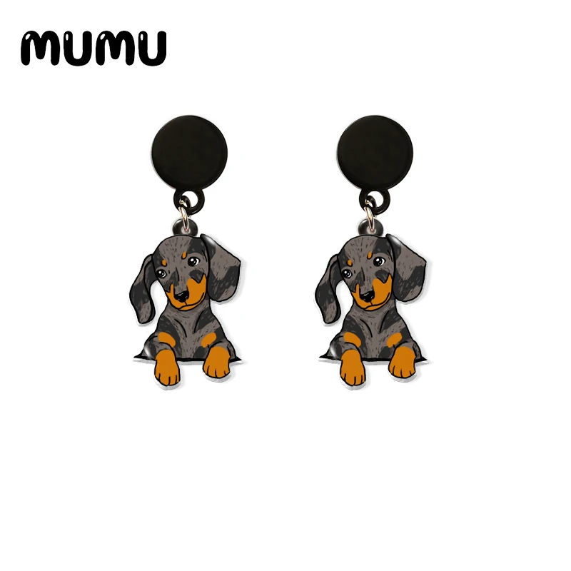 Новинка 2021 висячие серьги в виде собаки таксы милые животные акриловые