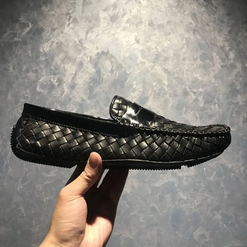 

Новая мужская обувь, повседневные Мокасины из натуральной кожи, мужская обувь ручной работы, низкая обувь из натуральной кожи, итальянские кожаные тапочки для