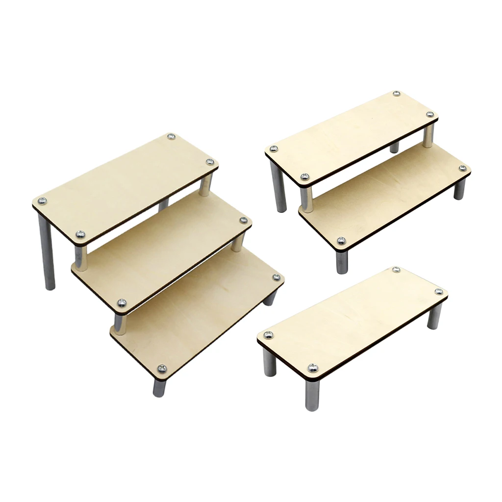 Деревянная витрина кукольная фигурка подставка держатель шаг коллекции кекс