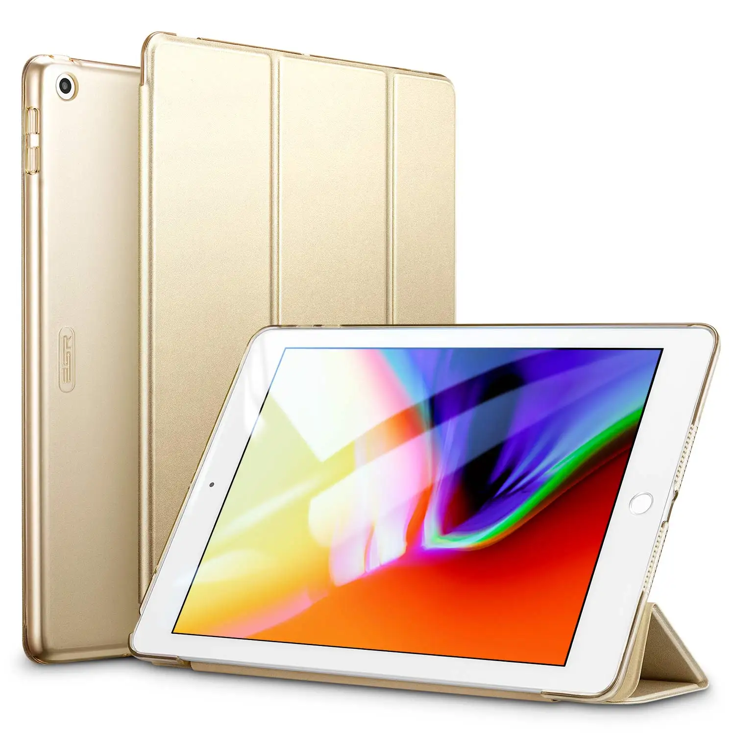 Цветной чехол ESR для iPad 9,7 дюймов, Ультратонкий чехол из искусственной кожи с функцией автоматического сна, Чехол для iPad 9,7& 6-го поколения