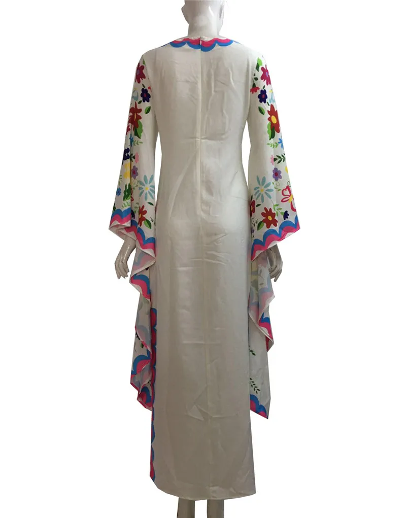 Роскошное вышитое летнее пляжное платье Boho с расклешенными рукавами, хлопковая туника, женский пляжный купальник, накидка, халат de plage A204