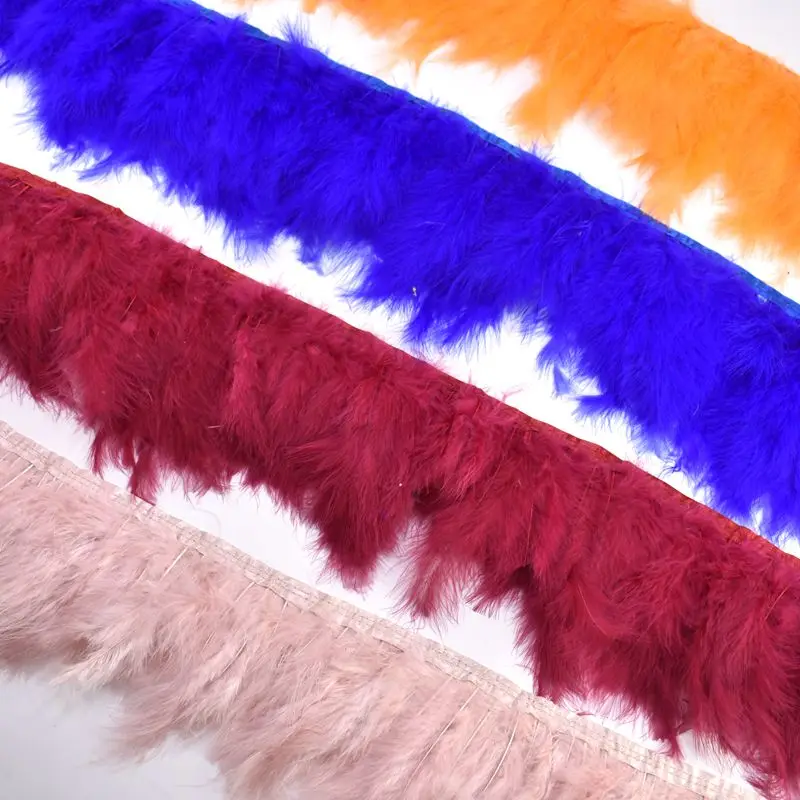 

5/10 Meters 10-15cm Fluffy Marabou Turkey Feathers Trim Fringe Party Clothing Sewing DIY Natural Feathers Ribbon For Crafts