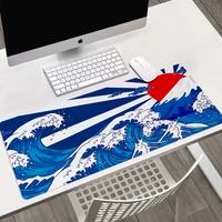 great wave off art large size mouse pad natural rubber pc computer gaming mousepad keyboard desk mat locking edge for cs go lol