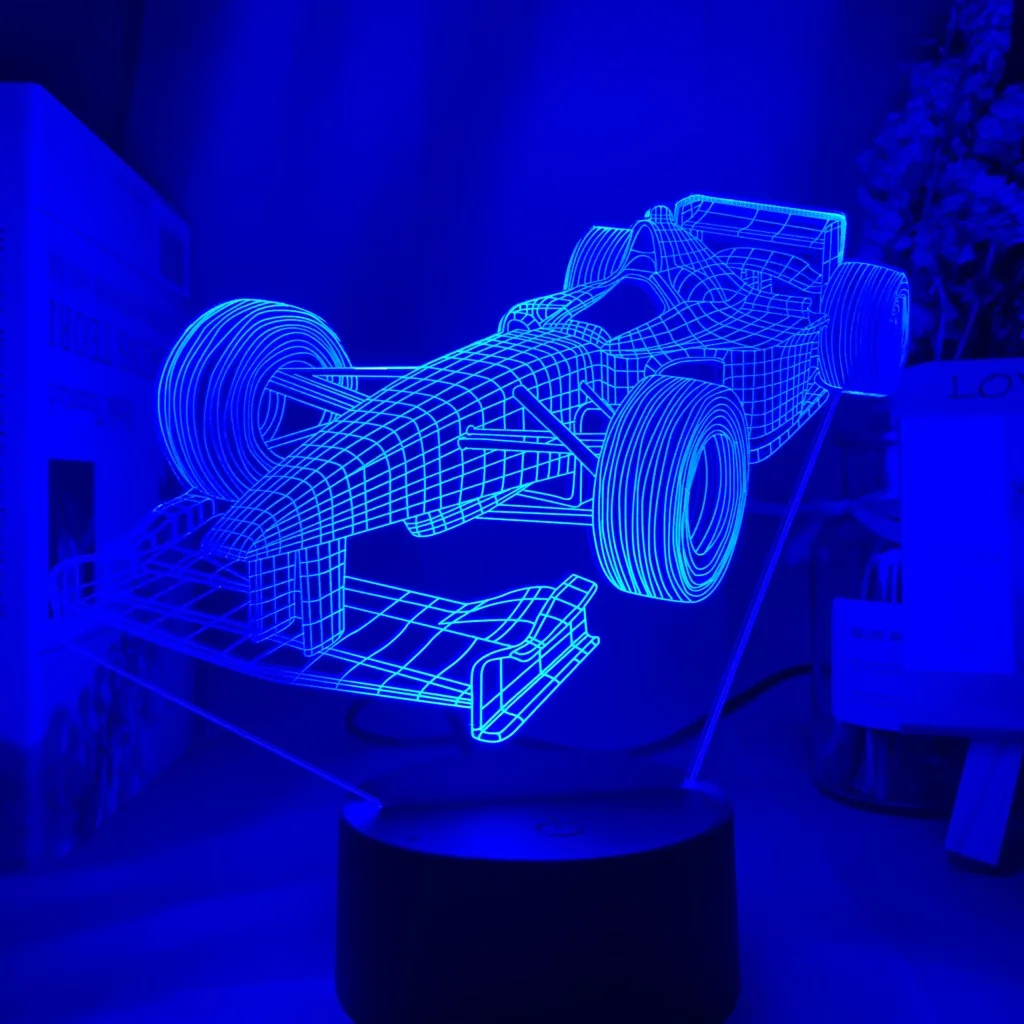 F1 формула 1 гоночный автомобиль 3D иллюзия светодиодный ночсветильник детской