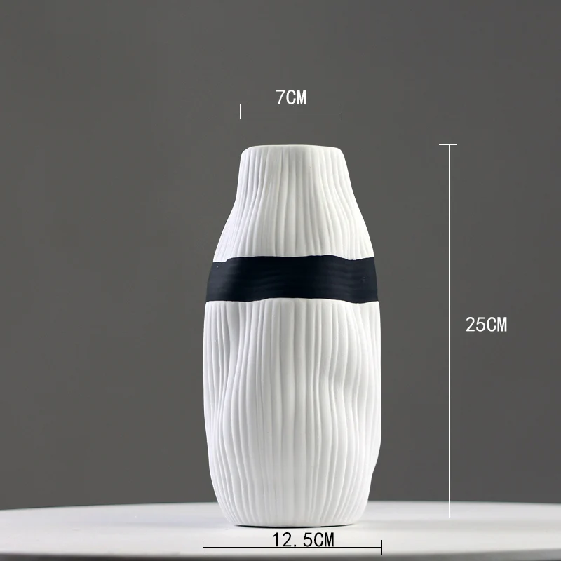 

Nordic Art Vase Ceramic Retro Small Ornaments Living Room Dining Table Vase Home Room Decor Jarrones Home Decoration Vase DA60HP