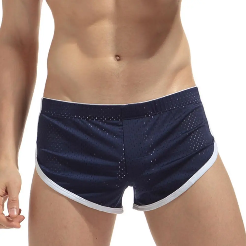 Мужские трусы боксеры полупрозрачные дышащие с низкой талией сексуальное нижнее