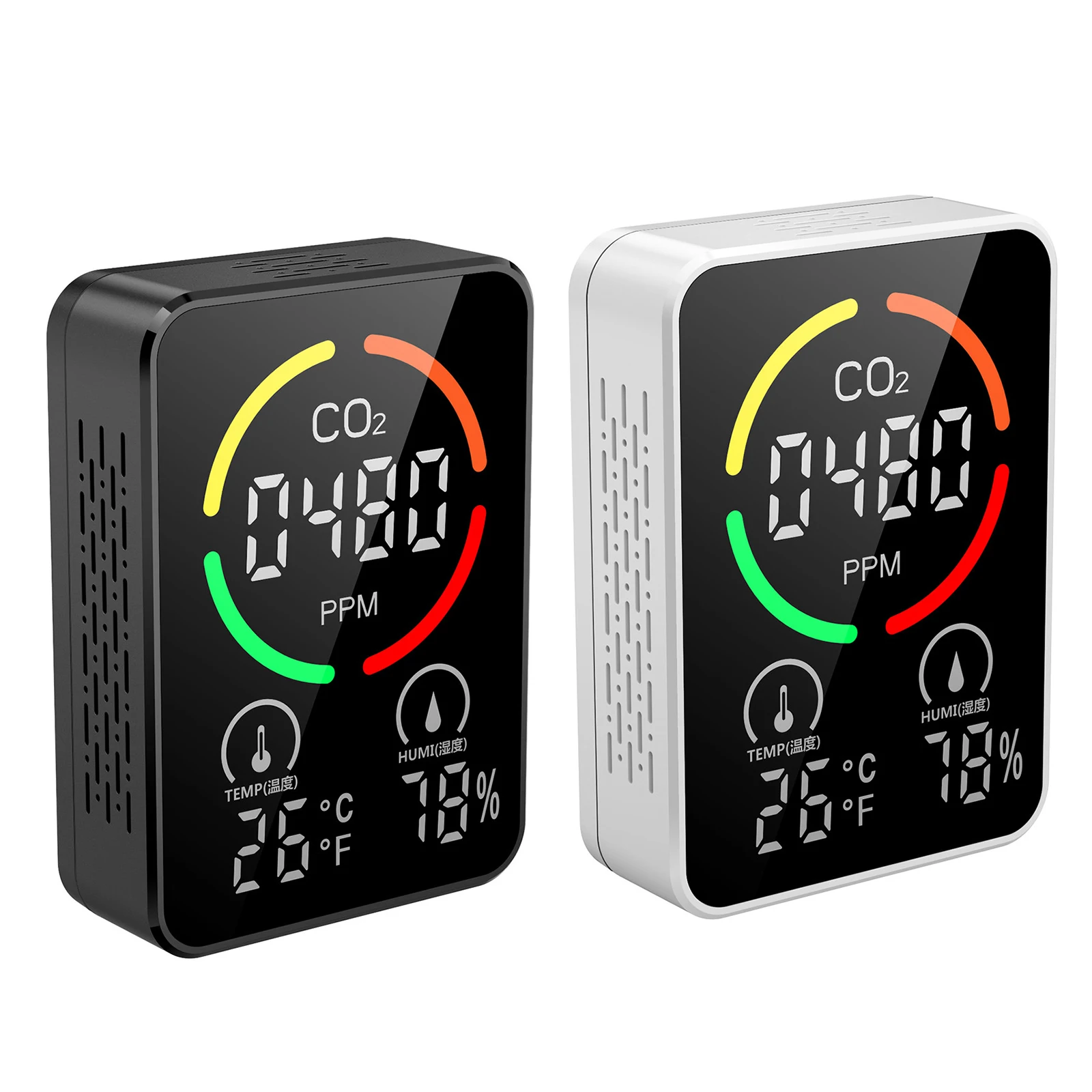 

Portable CO2 Meter Digital Temperature Humidity Sensor Tester Air Quality Monitor Carbon Dioxide TVOC Formaldehyde HCHO Detector