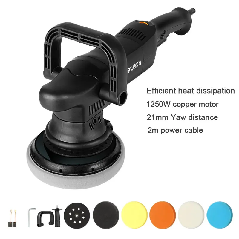 Высокоскоростной полировальный аппарат двойного действия 1250 Вт 21 мм 6 дюймов