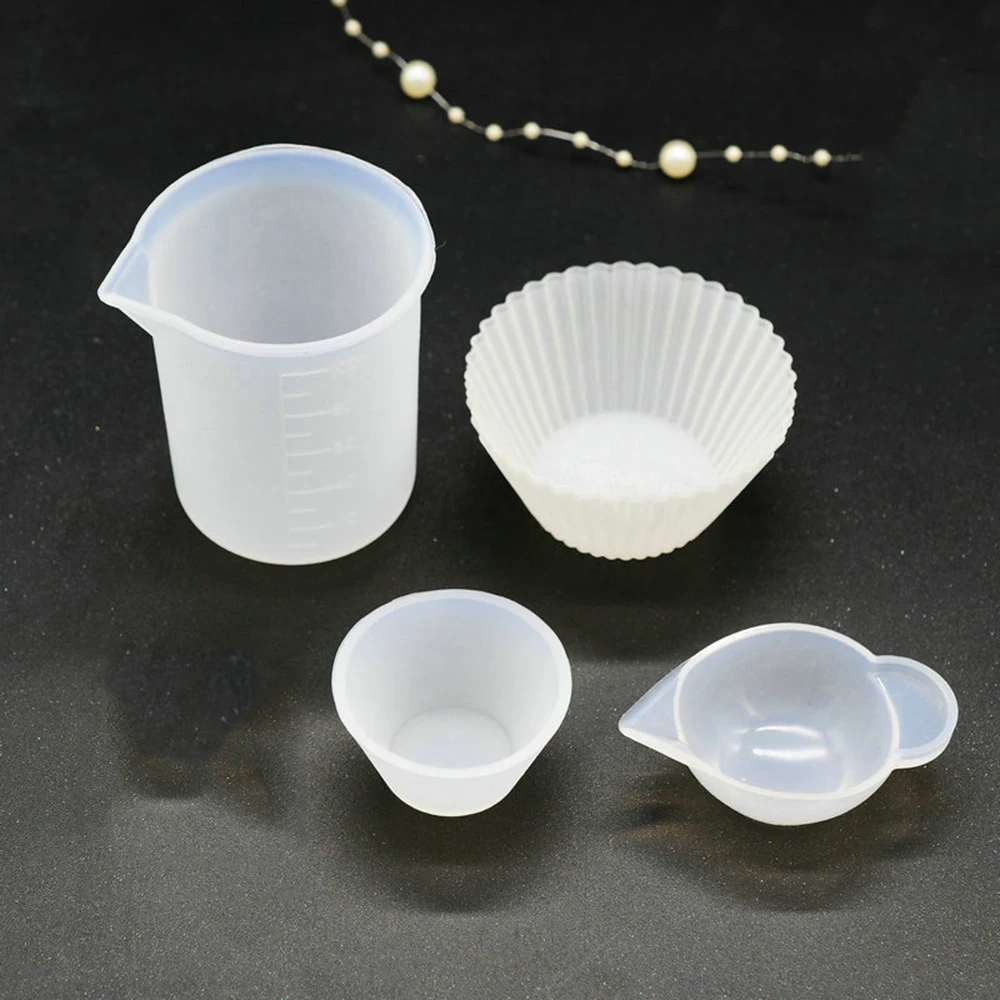 

3pcs/set Silica Gel Measuring Cup Mould DIY Silicone Epoxy Resin Mold Craft Decorative Ornament Crystal Drop Molds Accesories