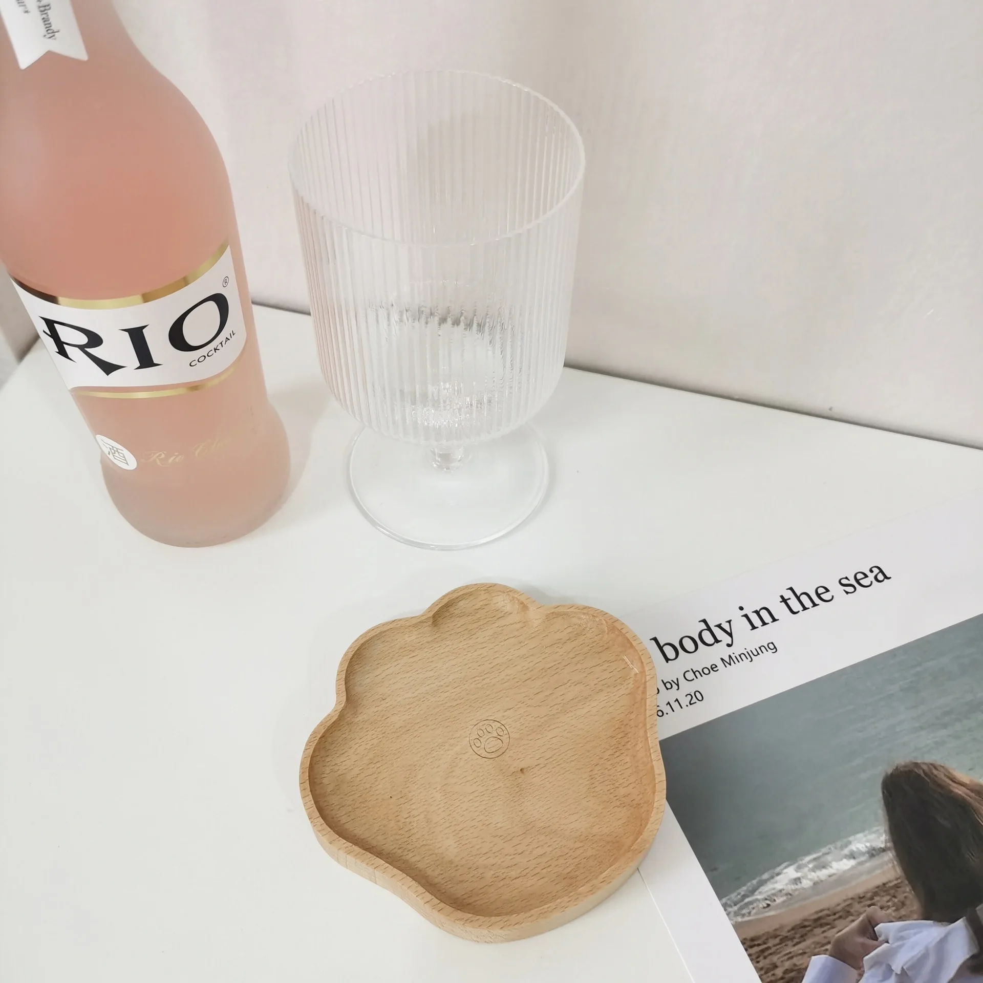 

New Creative Cute Bear Paw Cat Paw Shape Beech Solid Wood Anti-scalding Pad Coffee Cup Insulation Pad Coffee Table Pad Ornaments