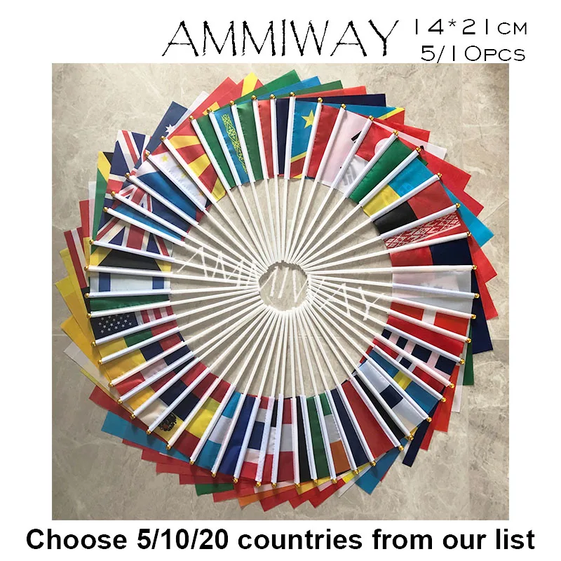 AMMIWAY 14х21 см на выбор 5 шт. 10 20 флаги для стран в которых вы хотите национального