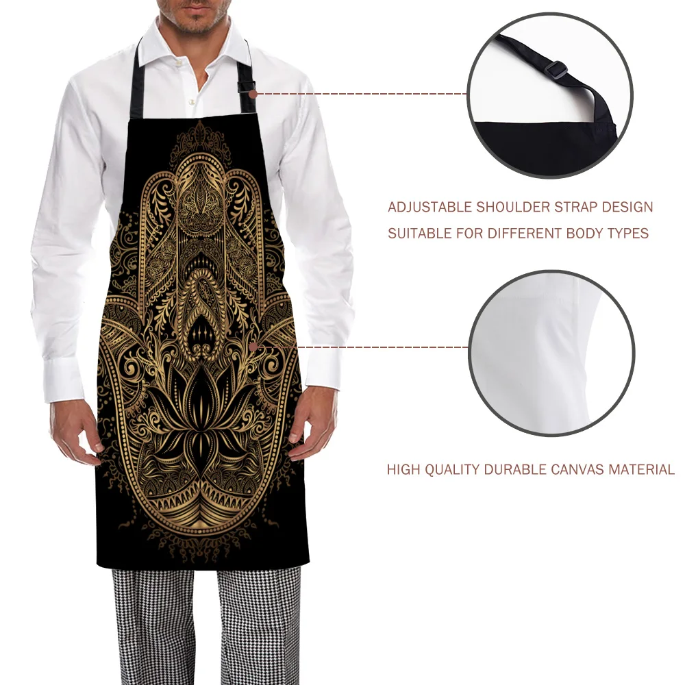 Арабский золотой цветок абстрактное искусство тату Кухонный Фартук с узором