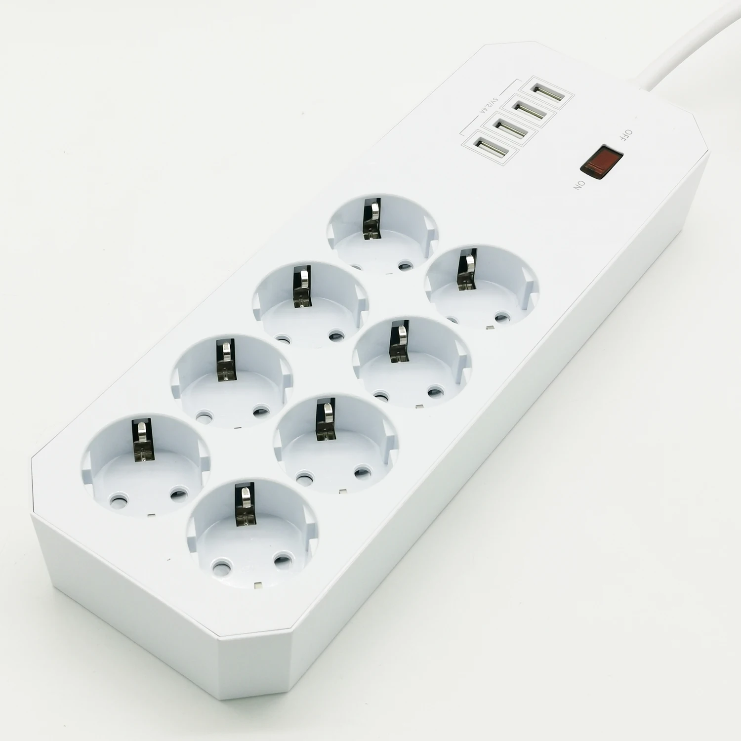 Розетки с USB 8 розетками, штепсельная вилка европейского стандарта, электрический переключатель, адаптер для зарядки, настенный удлинитель 1,8 м