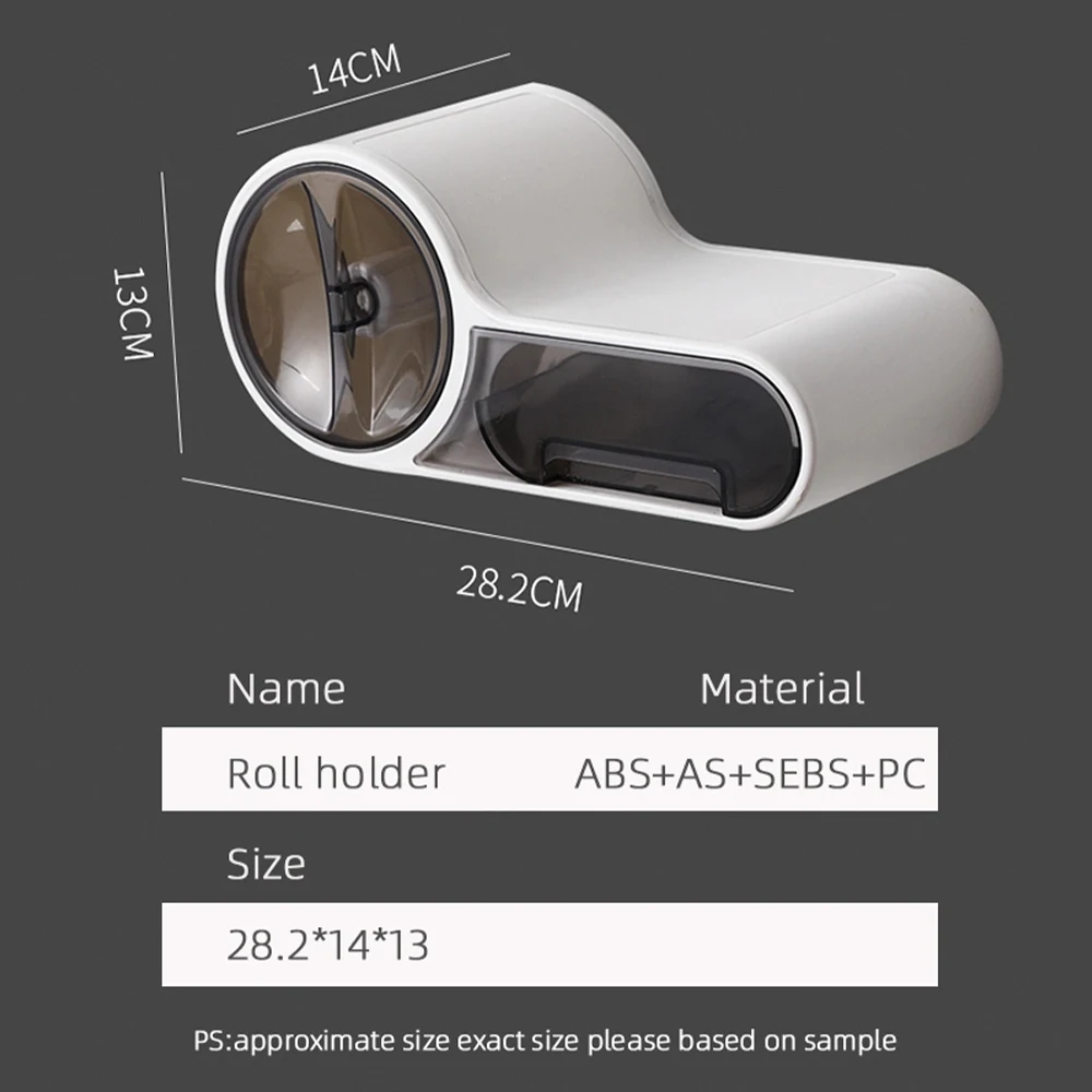

Toilet Dispenser Shelf Paper Dispenser Plastic Toilet Tissue Holder Bathroom Tissue Box Wall Mounted Storage Box