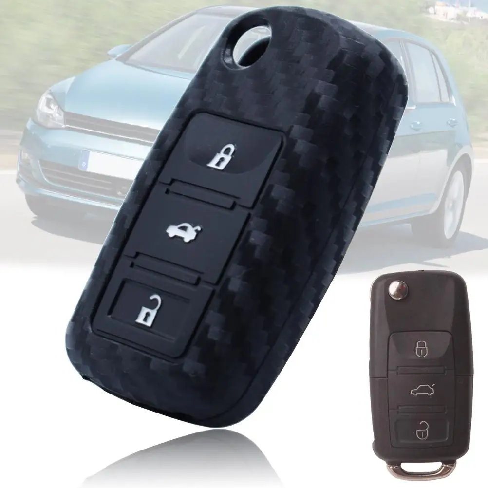 

Силиконовый чехол для ключа с 3 кнопками для VW Golf, Polo, Jetta, Skoda