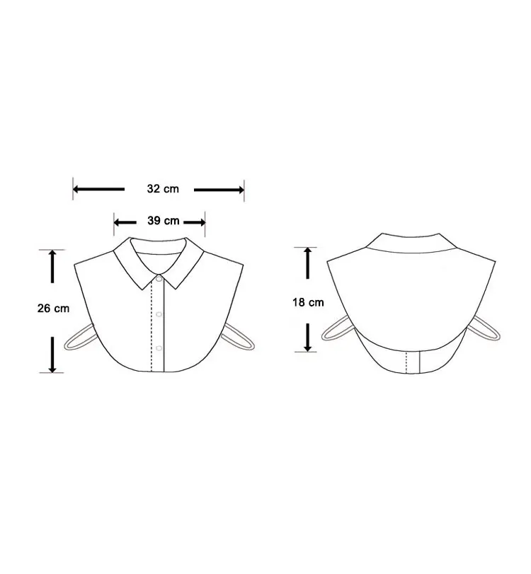 

Women Shirt False Collar Rhinestone Bead Decoration Detachable Fake Collar V-neck Lapel Blouse Top Tie Clothes Accessories