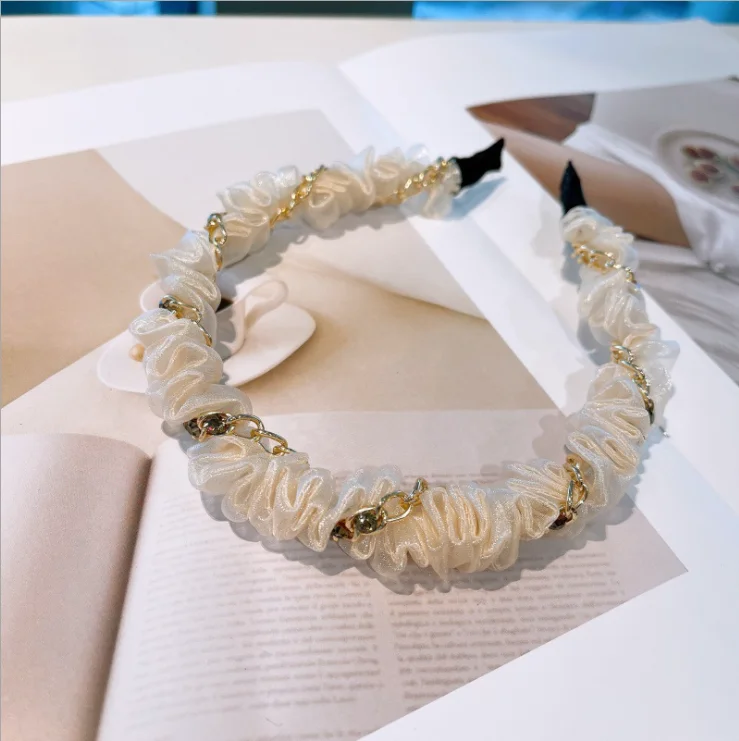 

Early spring new organza fairy chain rhinestone Women hairbands thin rod all-match headbands