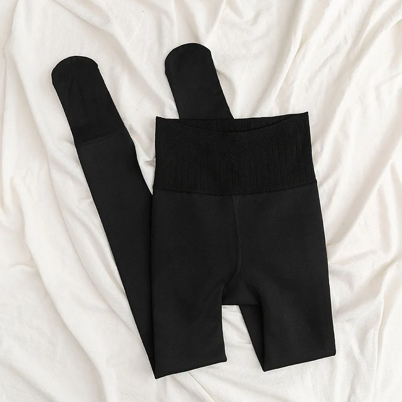 

Leggings For Women To Wear Autumn Winter High-Waist All-In-One Pants Plus Velvet Thickening Slimming Anti-Fouling Bare Leg Tight