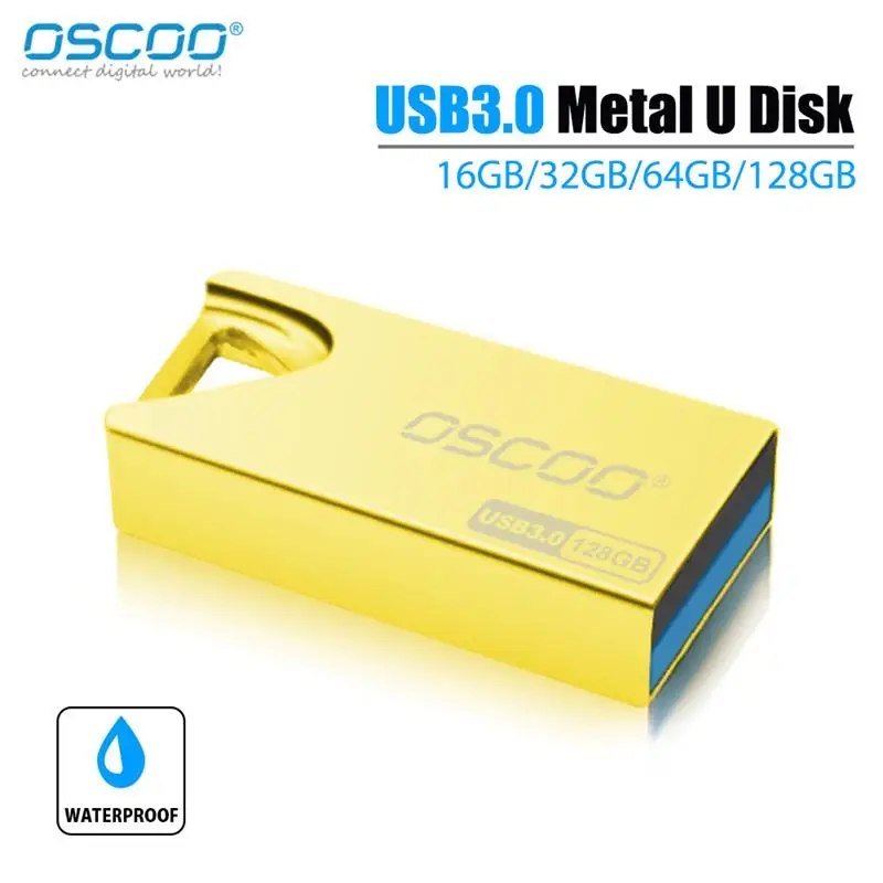 

OSCOO USB Flash Drive Mini Zinc Alloy 16/32/64/128GB Waterproof USB3.0/2.0 Disk High-Speed Flash Drive for Laptop Tablet PC