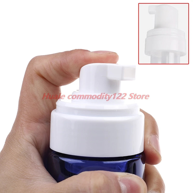 

Hot 150ML Clear Blue Foaming Bottle Liquid Soap Whipped Mousse Points Bottling Shampoo Lotion Shower Gel Foam Pump