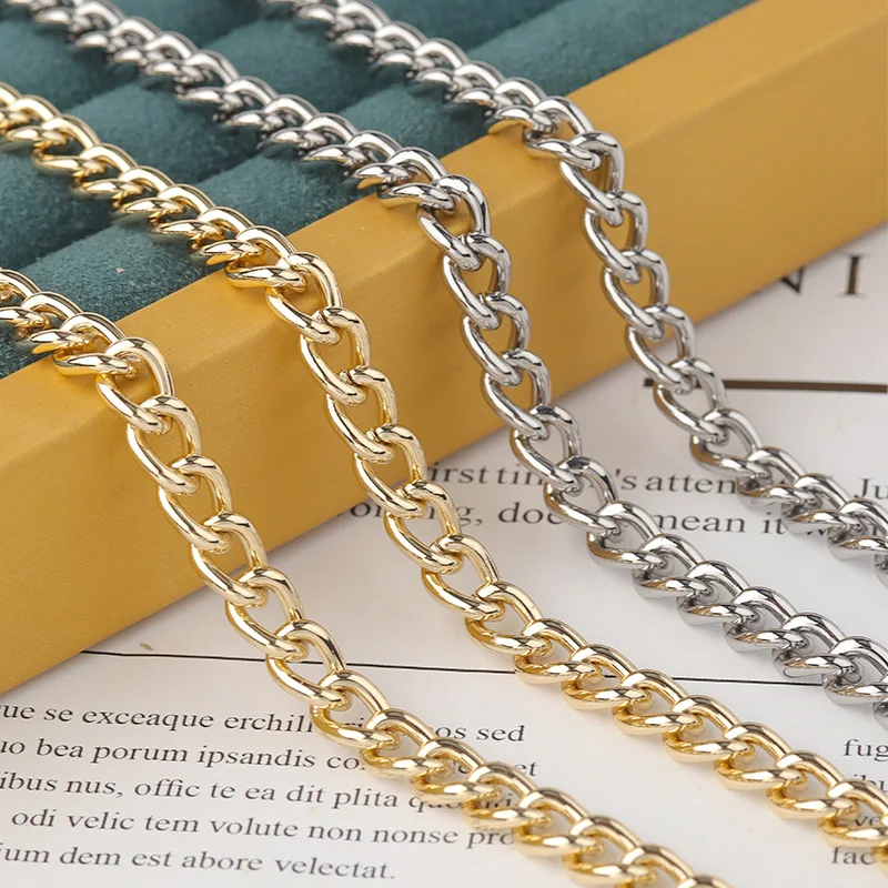 SAUVOO 2 м/уп. металлические витые цепи Rhodium KC золотое плоское византийское ожерелье